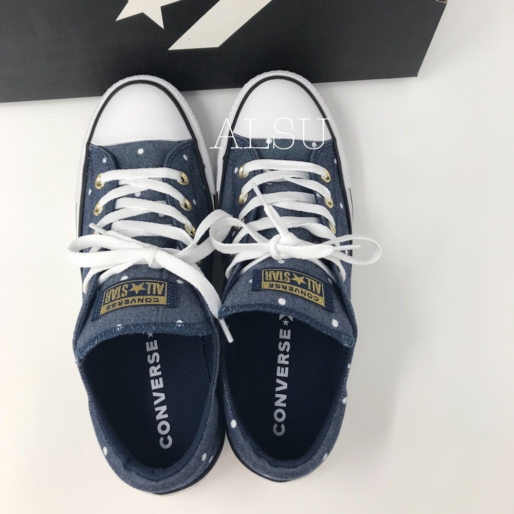 NWT Converse Ctas Madison OX Navy Gold AUTHENTIC - Picture 7 of 9